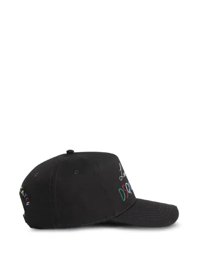 Dsquared2 Logo Baseball Cap Black In Black