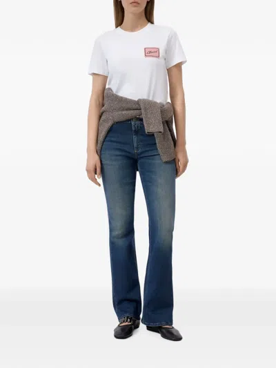Closed Logo-patch T-shirt In White