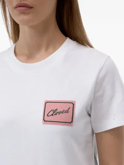 Closed Logo-patch T-shirt In White