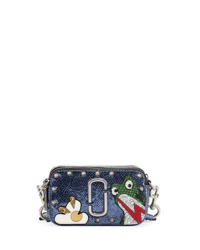 Marc Jacobs Navy Blue Leather Frog Snapshot Camera Bag