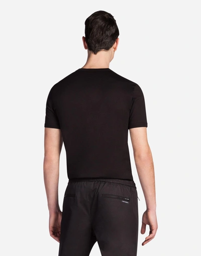 Shop Dolce & Gabbana T-shirt In Cotton In Black