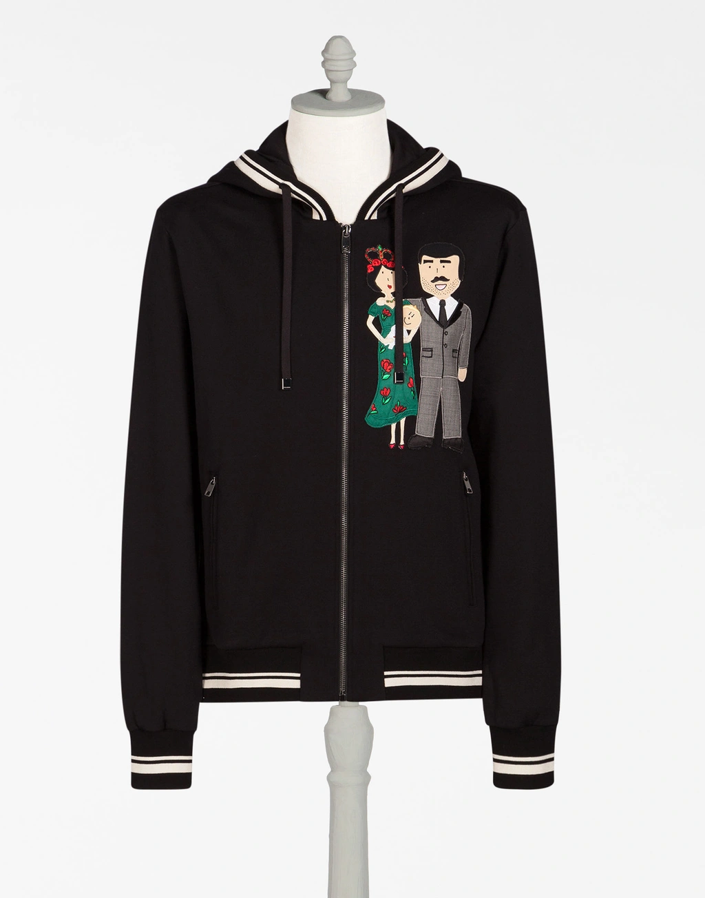 DOLCE&GABBANA ファミリーパッチパーカー Jersey hoodie with DG Family patch