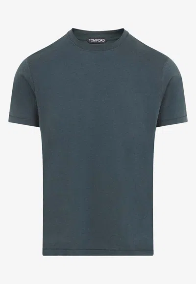 Tom Ford Basic Crewneck T-shirt In Green