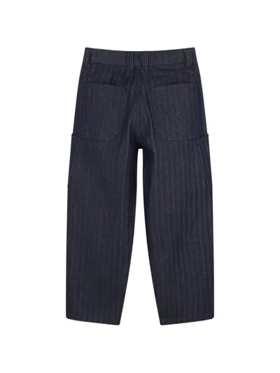 Givenchy Herringbone-pattern Cargo Jeans In Black