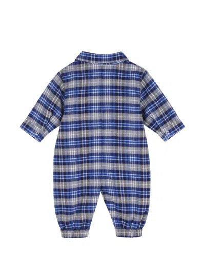 Timberland Check-pattern Cotton Jumpsuit In Blue
