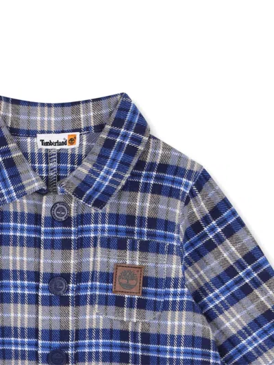 Timberland Check-pattern Cotton Jumpsuit In Blue