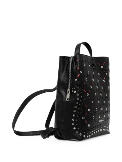 Desigual Small Eyelet-embellished Studded Backpack In Multi
