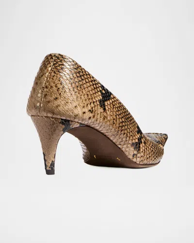 Khaite 50mm Marlene Snake-embossed Leather Pumps In Multi