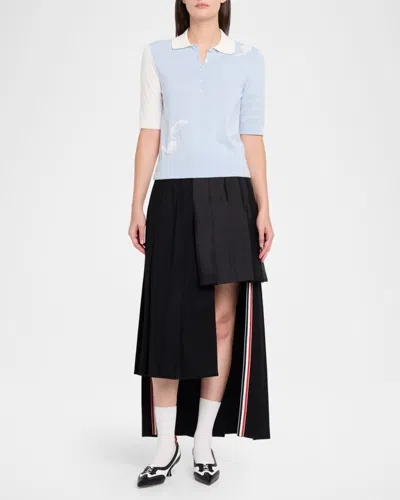 Thom Browne 50mm Wingtip Leather Pumps In Black