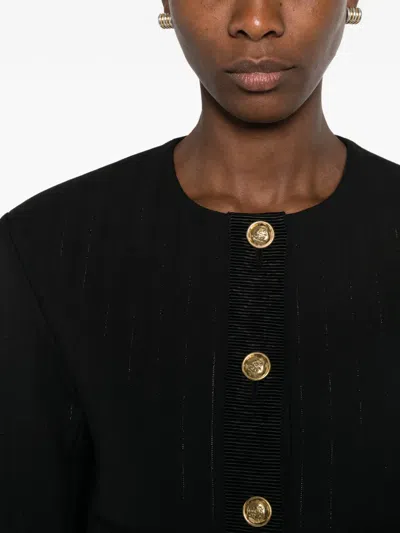 Sandro Paris Cropped Tailored Jacket In Black
