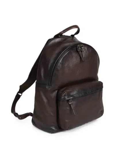 Officine Creative Pack Grained Leather Backpack In Brown