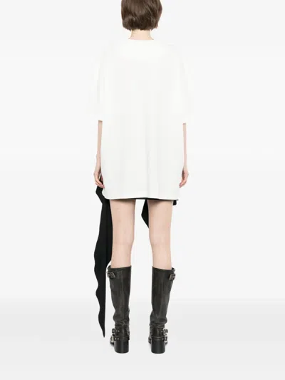 Attico Asymmetric Cotton T-shirt In White