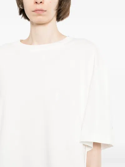 Attico Asymmetric Cotton T-shirt In White