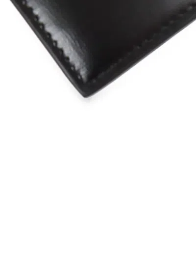 Pre-owned Saint Laurent Tiny Cassandra Card Case In Black
