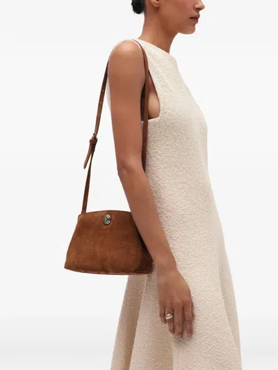 Liffner Pushlock Shoulder Bag In Brown