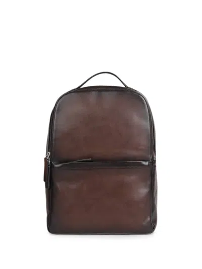 Officine Creative Quentin 023 Full-grain Leather Backpack In Brown
