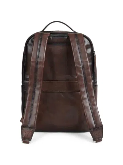 Officine Creative Quentin 023 Full-grain Leather Backpack In Brown