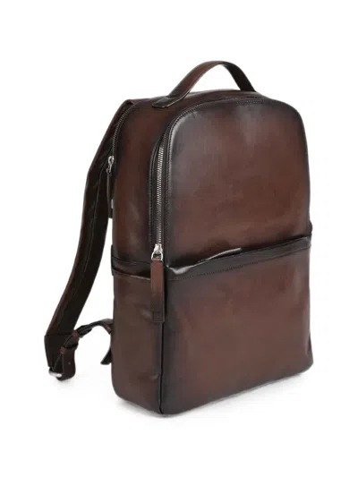 Officine Creative Quentin 023 Full-grain Leather Backpack In Brown