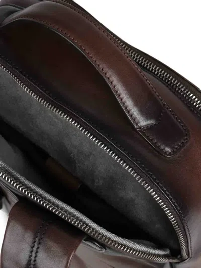Officine Creative Quentin 023 Full-grain Leather Backpack In Brown