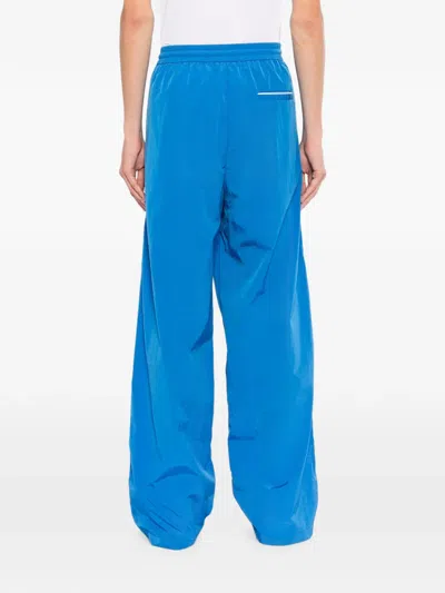 Off-white Logo-printed Track Pants In Blue