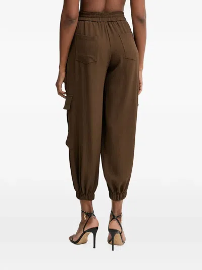 Haveone Elasticated-cuff Cargo Pants In Brown