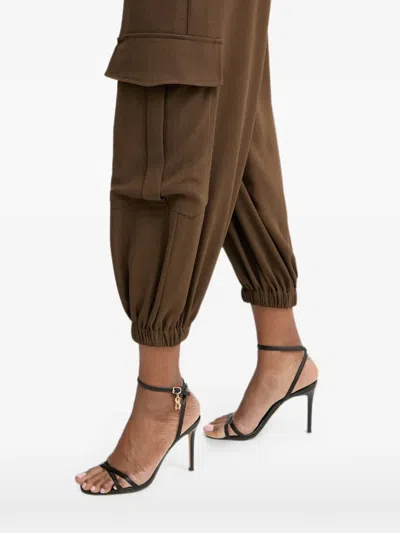 Haveone Elasticated-cuff Cargo Pants In Brown