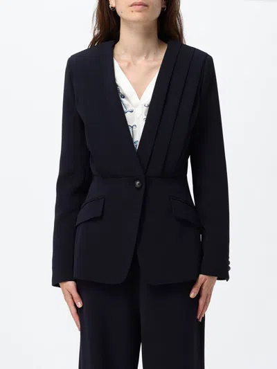 Max Mara Single-breasted Compact Cady Jacket In Blue