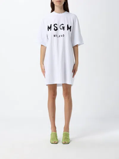 MSGM 连衣裙 女士 颜色 白色