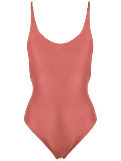 Shop Haight Round Neck Swimsuit - Brown