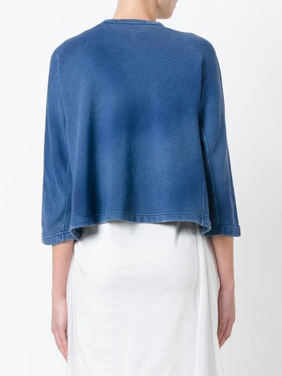 Shop Comme Des Garçons Comme Des Garçons Faded Effect Sweatshirt In Blue
