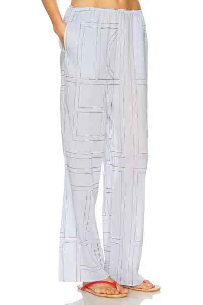 Totême Toteme Monogram Embroidered Pull-on Pants In Multi