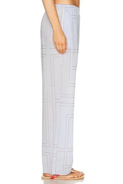 Totême Toteme Monogram Embroidered Pull-on Pants In Multi