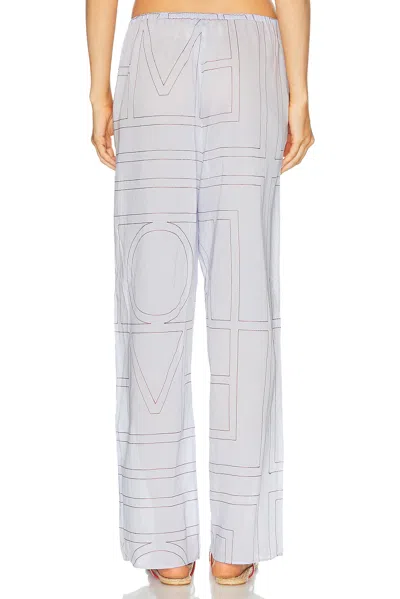 Totême Toteme Monogram Embroidered Pull-on Pants In Multi