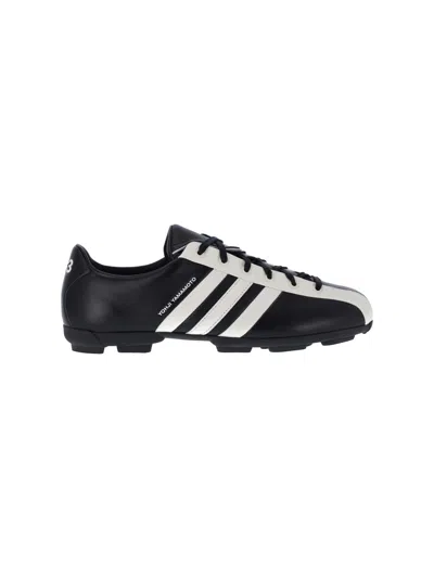 Y-3 Logo-print Panelled Sneakers In Black