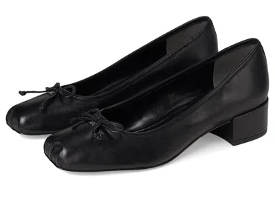 Sam Edelman Rosa Block Heel Ballet Black Leather In Black