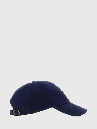 Jil Sander Navy Blue Logo Textured Baseball Hat In Blue