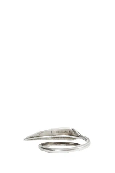 Ann Demeulemeester Berk Feather Ring In Silver