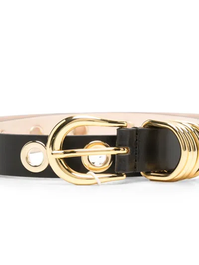 Dehanche Full Rivet Eyelet-embellished Leather Belt In Multi