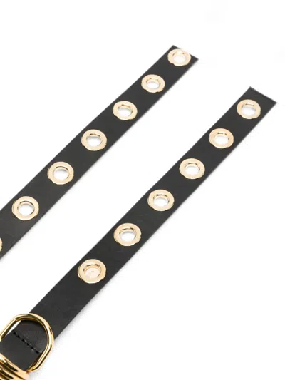 Dehanche Full Rivet Eyelet-embellished Leather Belt In Multi