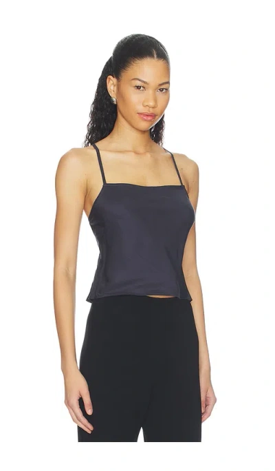 Leset Daniel Square Neck Tank Midnight In Blue