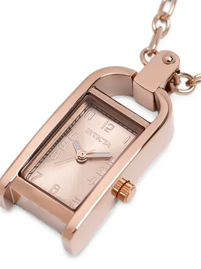 Invicta Rectangular-frame 17.5mm Necklace Watch In Silver