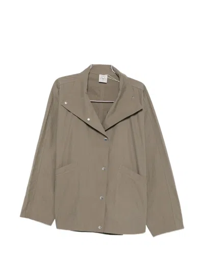 Totême Oversized Cotton-blend Jacket In Green