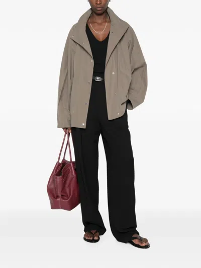 Totême Oversized Cotton-blend Jacket In Green