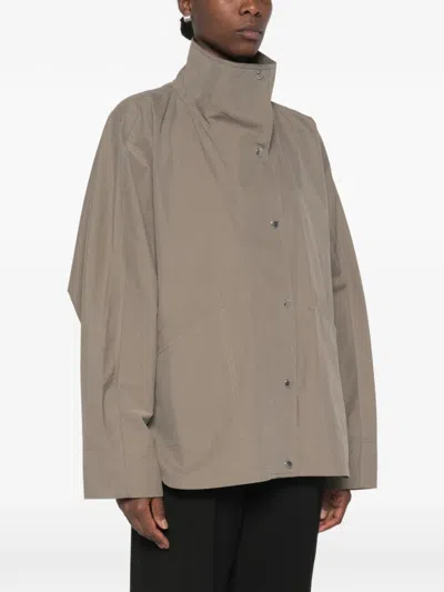 Totême Oversized Cotton-blend Jacket In Green