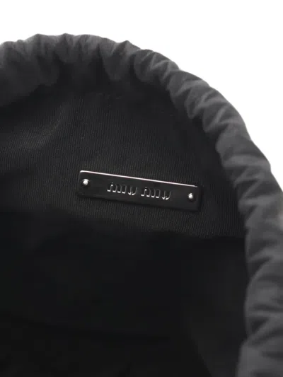 Pre-owned Miu Miu 2010s Drawstring Pouch In Black