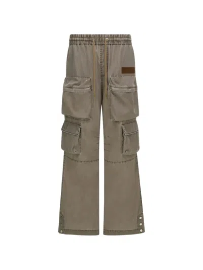 Amiri Drawstring Cargo Pants In Gray