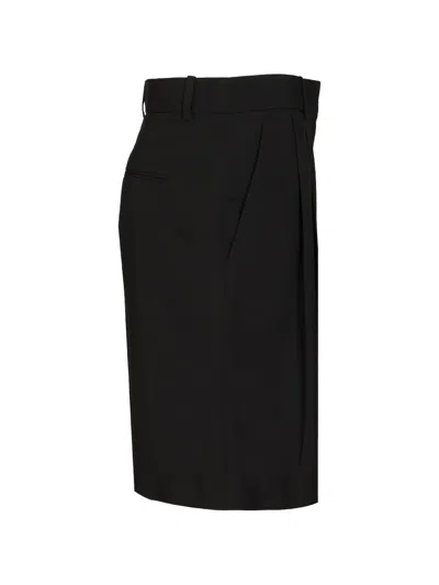 Khaite Auggie Virgin-wool Shorts In Black