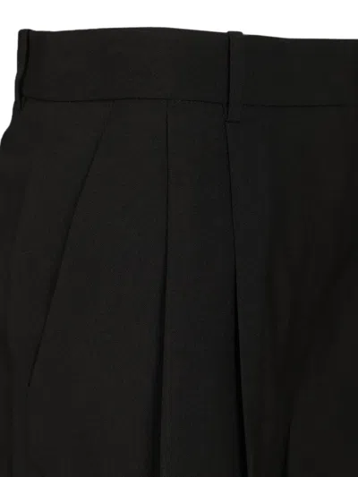 Khaite Auggie Virgin-wool Shorts In Black