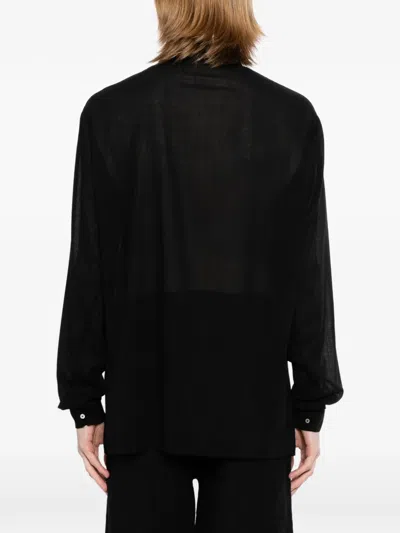 Ma+ Wool Shirt In Black