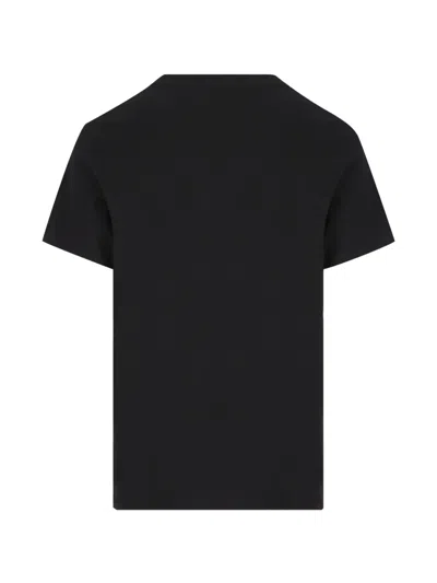 Loewe Mens Anagram-embroidered Cotton T-shirt Black In Black